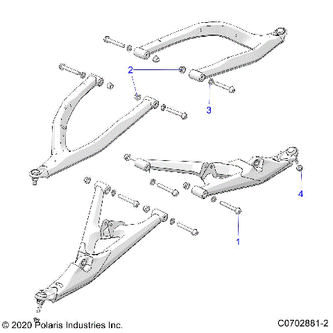 SUSPENSION, FRONT CONTROL ARMS MOUNTING - Z23GAE92A/92B (C0702881-2)
