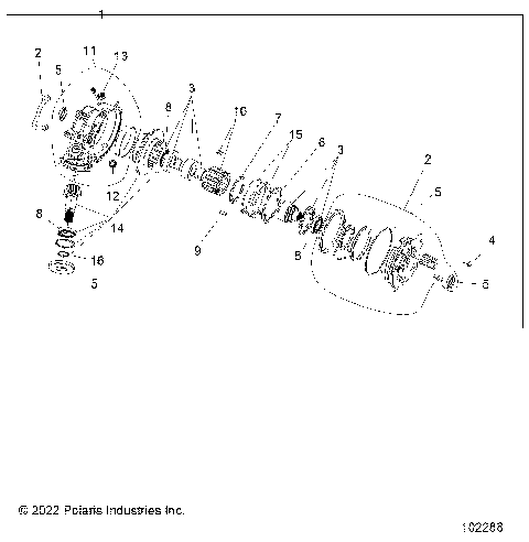 DRIVE TRAIN, FRONT GEARCASE - A25SKE57C1/CK/E1/EK (102288)
