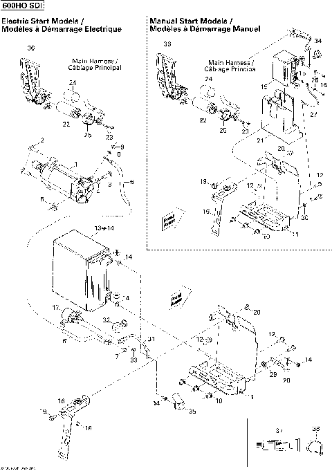 10- Battery And Starter 600HO SDI