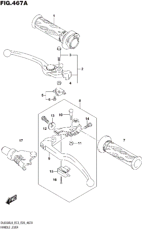 HANDLE LEVER (DL650A)