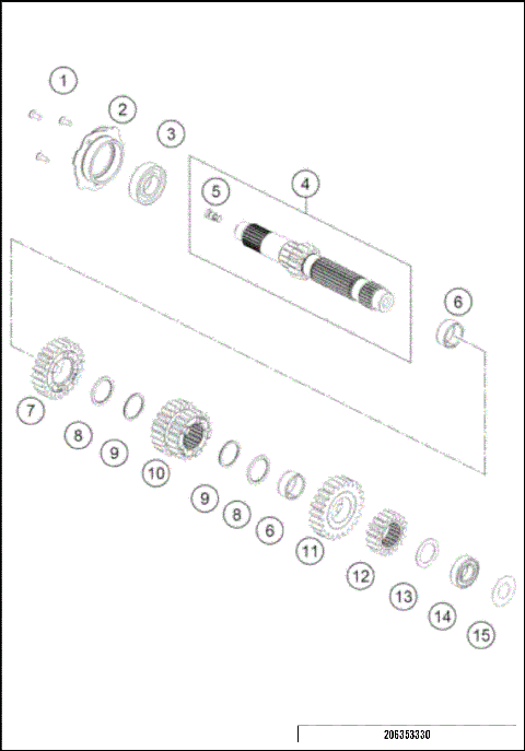 TRANSMISSION I - MAIN SHAFT