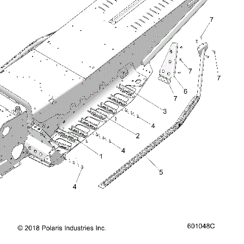 CHASSIS, TUNNEL GRIPS and CLEATS - S19MDX6JSA/JEA (601048C)