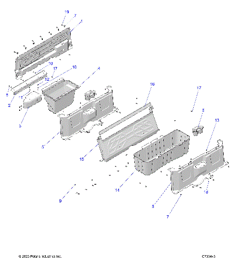 BODY, FLOOR CLOSEOFFS AND BIN - R25M4U57Z5/B5/Z6/B6 (C733187)