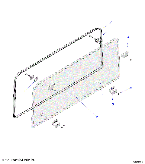 BODY, REAR PANEL, GLASS -   (C2879965-1)