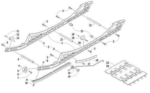 SLIDE RAIL AND TRACK ASSEMBLY