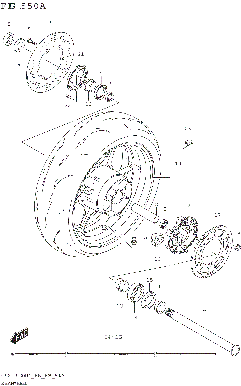 REAR WHEEL (GSX-R1000A)