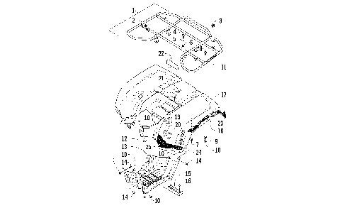 REAR RACK, BODY PANEL, AND FOOTWELL ASSEMBLIES [93188]