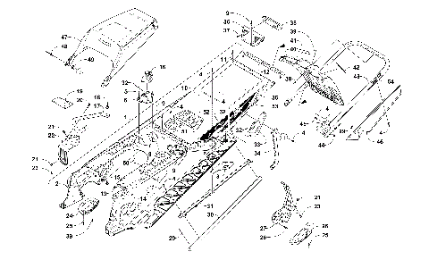 TUNNEL, REAR BUMPER, AND SNOWFLAP ASSEMBLY [104478]