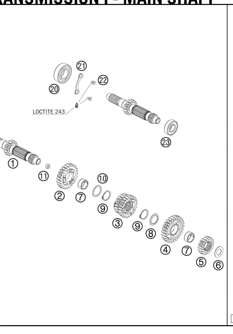 TRANSMISSION I - MAINSHAFT 