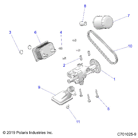 ENGINE, OIL PUMP and OIL COOLER - Z25A5E87A5 (C701025-9)
