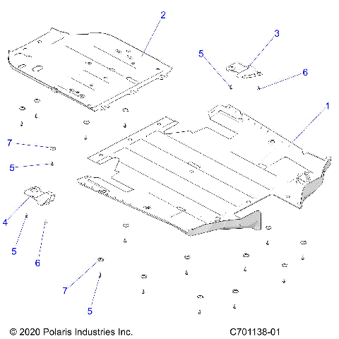 CHASSIS, SKID PLATES - Z23GAE92A/92B (C701138-01)