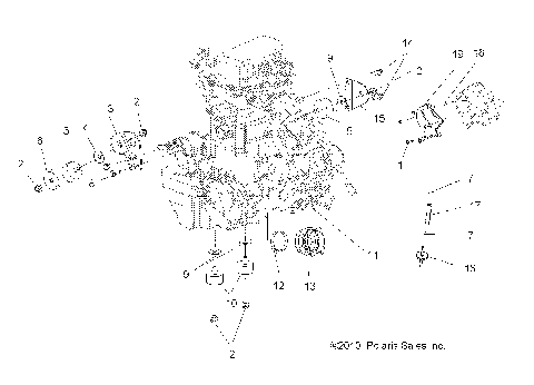 ENGINE, MOUNTING - A11CF76AA (49ATVENGINEMTG116X6)