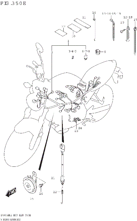 WIRING HARNESS (SV650A:E28)