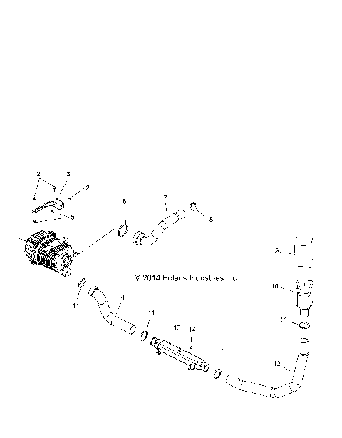 ENGINE, AIR INTAKE DUCTING - R14WH9EMD (49RGRAIRINTAKEDCTG14HIP)