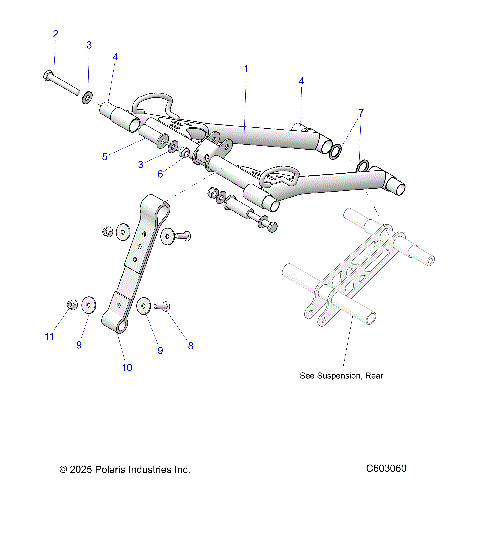 SUSPENSION, TORQUE ARM, FRONT - S26TFF6RSL/TFP6RSL (C603060)