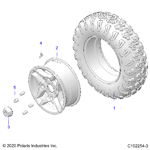 WHEELS, FRONT TIRE - A23SWS57C2/E2 (C102254-3)
