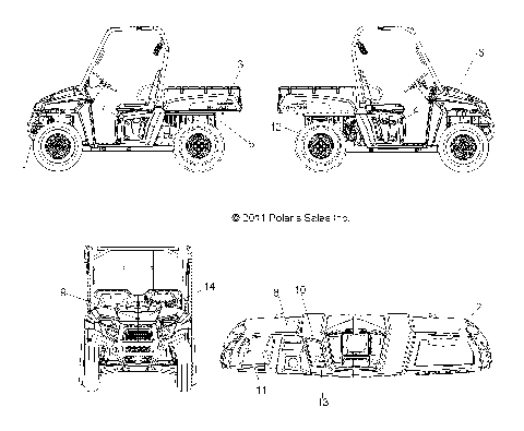 BODY, DECALS - R12RH50AG/AH/AM/AR/AZ (49RGRDECAL12500)