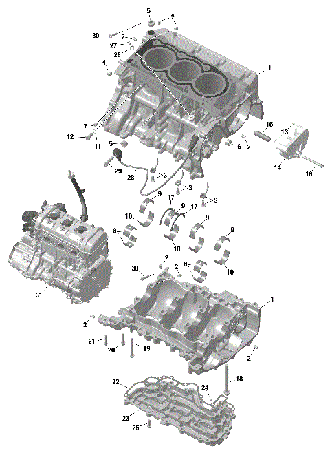 01- ROTAX - Crankcase