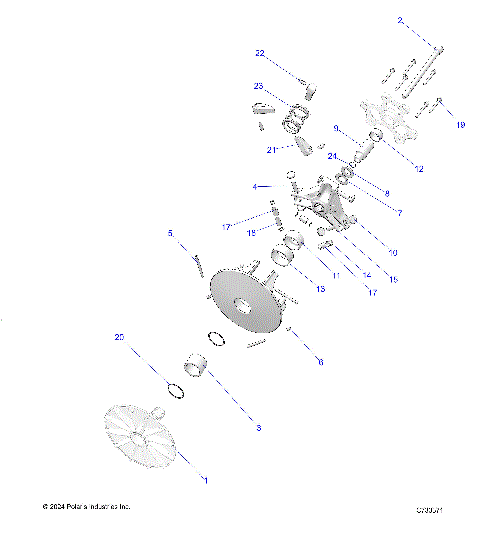 DRIVE TRAIN, PRIMARY CLUTCH - R25MAE57F1/C1/E1/G1/G9/C9/E9 (C733371)