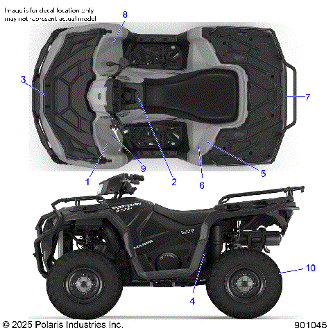 BODY, DECALS, STANDARD - A26SEE57A1/A4/A6/A9 (901045)