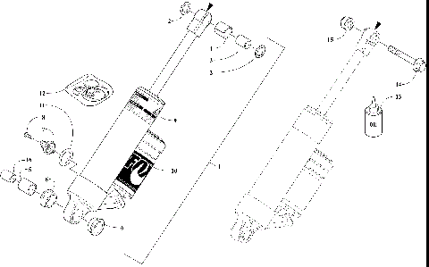REAR SUSPENSION REAR ARM SHOCK ABSORBER [107674]