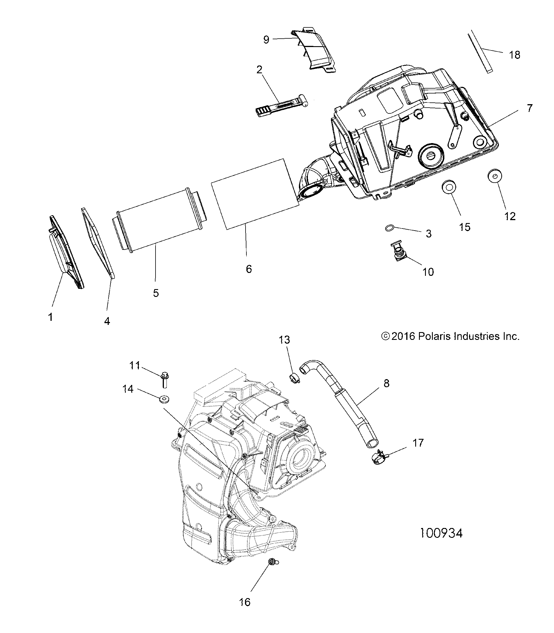 2019 Polaris INTL SPORTSMAN 1000 XP EU (A19SXE95FR) ENGINE, AIR