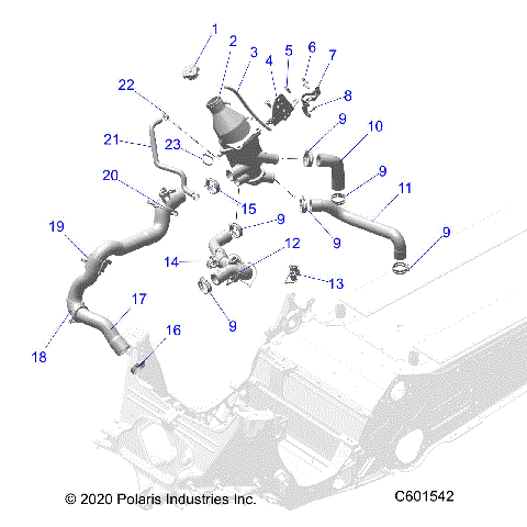 ENGINE, COOLING SYSTEM - S21EHK8RC ALL OPTIONS (601003C)