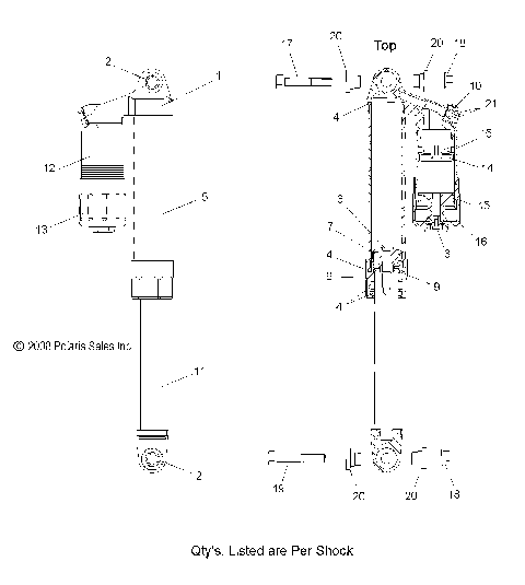 SUSPENSION, SHOCK, IFS (7043404) - S09PL8ES/EE (49SNOWSHOCKIFS7043404)