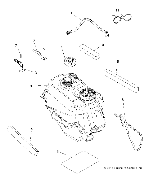 BODY, FUEL TANK ASM. - A15SHC57CS (49ATVFUEL15570SPQ)