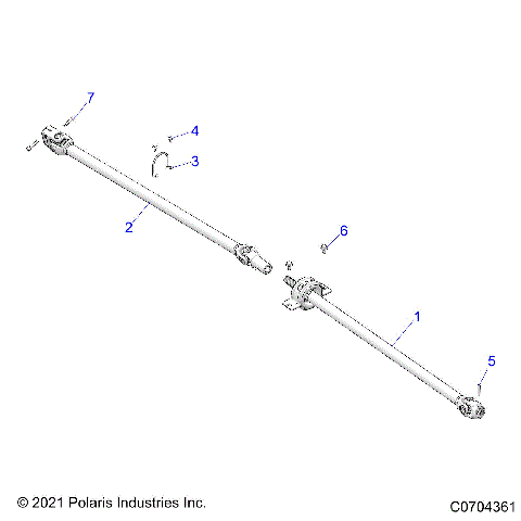 DRIVE TRAIN, PROP SHAFT, FRONT - Z23RAD92AK/BK/AS/BS (C750249)