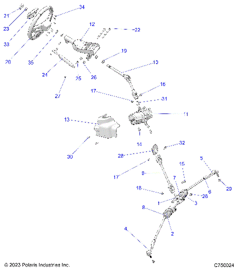 STEERING, STEERING ASM. - G24GXP99 (C750024)