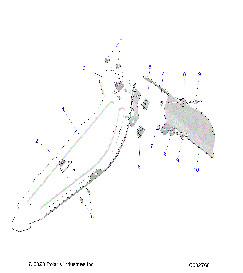 CHASSIS, CLUTCH GUARD ASM. AND SHIELD - S24TFM9BS/9BE (C602768)