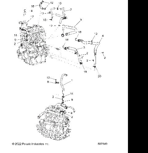ENGINE, OIL COOLING HOSES - S24TKP9FS (602349)