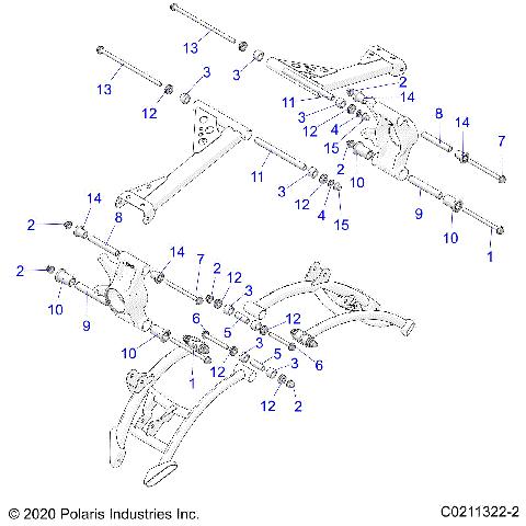 SUSPENSION, REAR CONTROL ARM MOUNTING - A25SXD95A9 (C0211322-2)