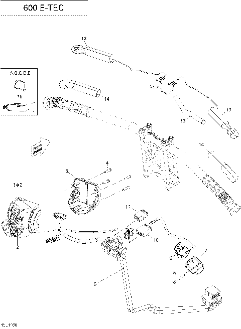 10- Steering Wiring Harness 600 HO ETEC