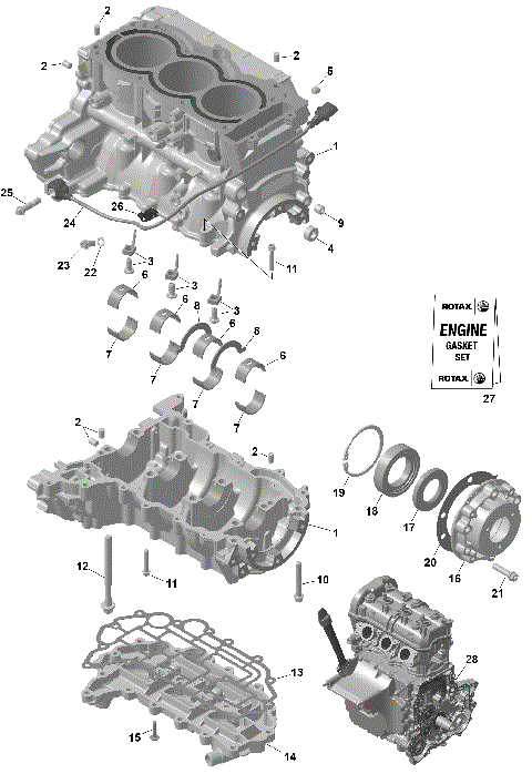 01- ROTAX - Crankcase