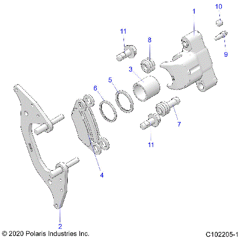 BRAKES, FRONT CALIPER - A25SLE95PF (C102205-1)