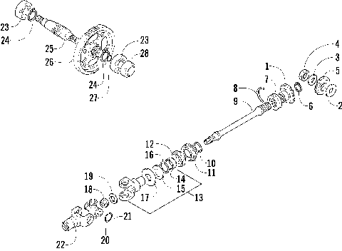 SECONDARY GEAR/OUTPUT SHAFT ASSEMBLY [77873]