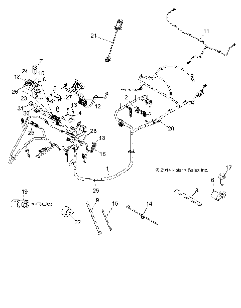 ELECTRICAL, WIRE HARNESSES - R14RC08GC/GJ/FJ (49RGRHARNESS14EV)