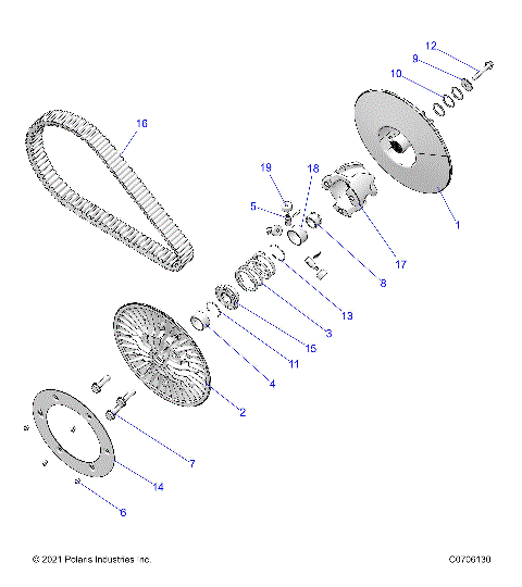 DRIVE TRAIN, SECONDARY CLUTCH - Z22M4D92AJ/AK/BJ/BK (C0706130)