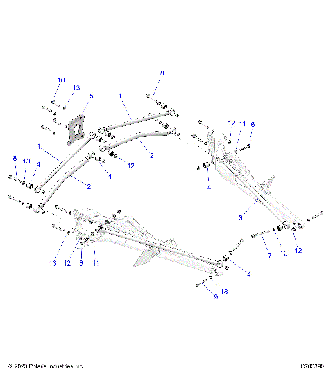 SUSPENSION, REAR TRAILING ARMS MOUNTING - Z24RGD2KAH/AL/BH/BL  (C703390