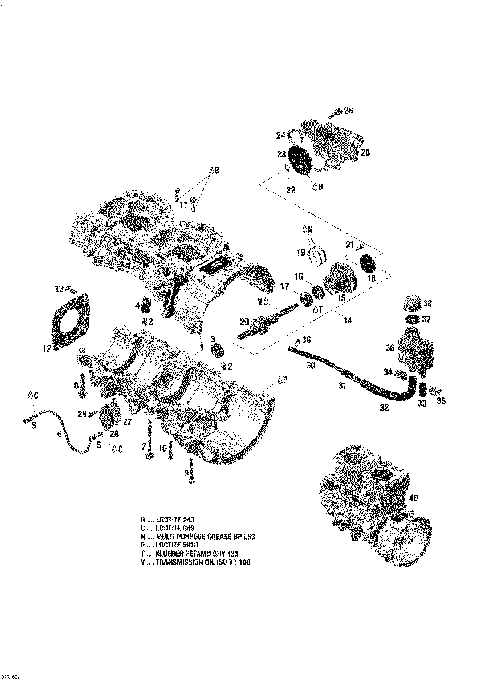 01- Crankcase And Water Pump - 600 RS