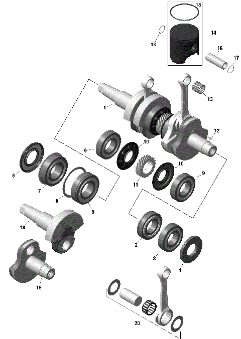 01- ROTAX - Crankshaft and Pistons