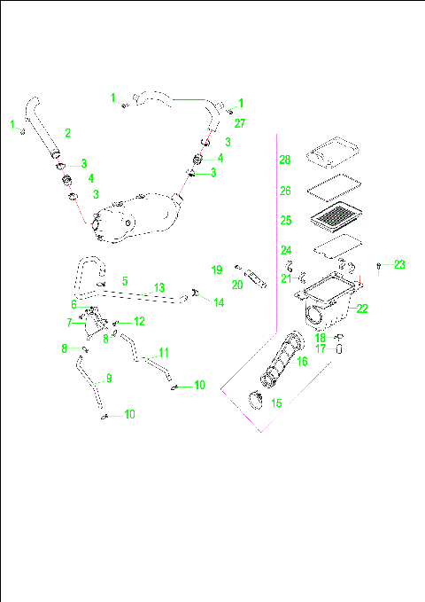 ENGINE, AIR INTAKE SYSTEM - A16YAK09AF (A00031)