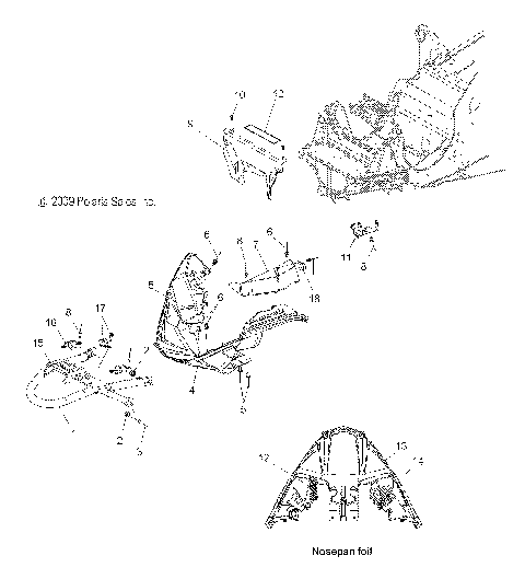 BODY, FRONT BUMPER, NOSEPAN, FOAM and FOIL - S12PB6HSA/HSL/HEA (49SNOWBUMPER11600SB)