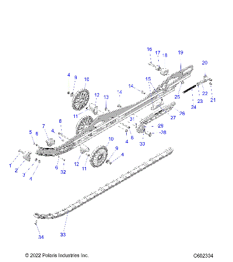 SUSPENSION, RAIL BEAM LH/RH - S24TDV6RS/6RE (C601863)