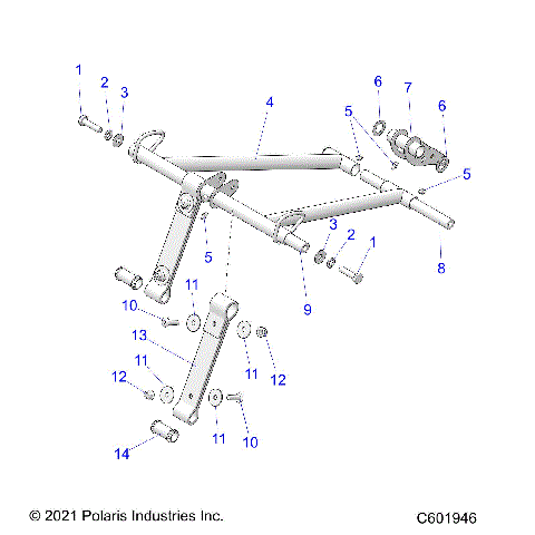 SUSPENSION, TORQUE ARM, FRONT 2.75