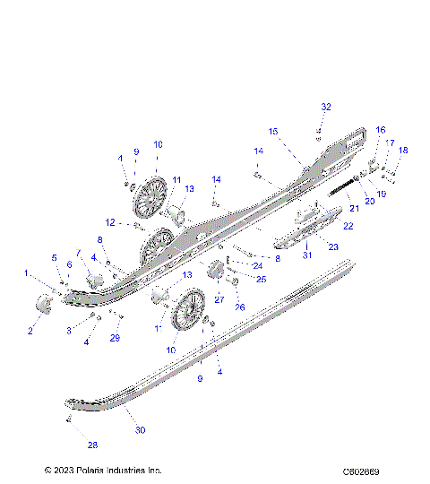SUSPENSION, RAIL BEAM LH/RH - S24TDL6KSA (C602669)