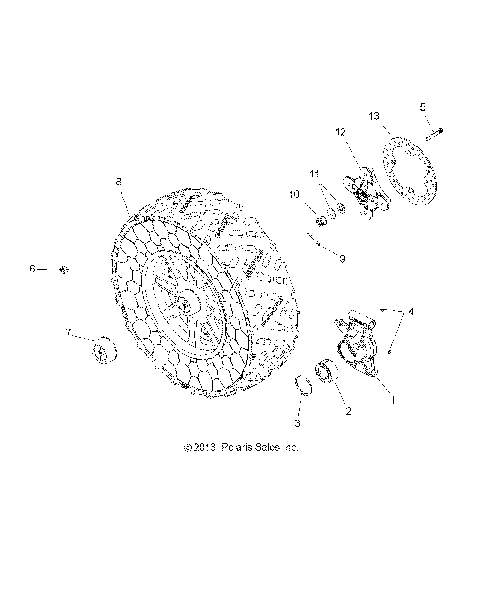 WHEELS, REAR and HUB - A14YN8EAJ/EAT (49ATVWHEELREAR14850WV)