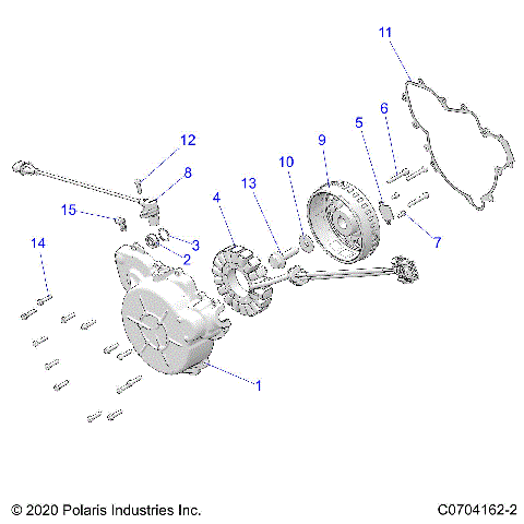 ENGINE, STATOR AND FLYWHEEL - Z21NAR99AN/BN (C0704162-2)